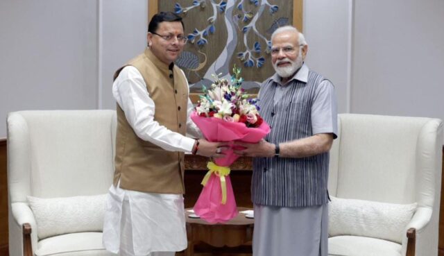 प्रधानमंत्री मोदी से मिले सीएम धामी, कई अहम मुद्दों पर हुई चर्चा