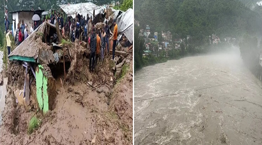 आफत की बारिश, मकान गिरने से दो की मौत, उफनती नदी में बही कारें, स्कूलों में छुट्टी घोषित