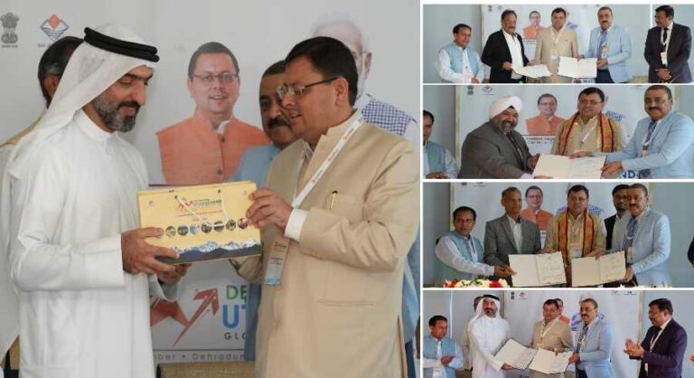 दुबई में सीएम धामी की उपस्थिति में ₹5450 करोड़ के इनवेस्टमेंट एमओयू साइन; पर्यटन, शिक्षा, इन्फ्रा, रियल एस्टेट से जुड़े समूहों के साथ निवेश करार