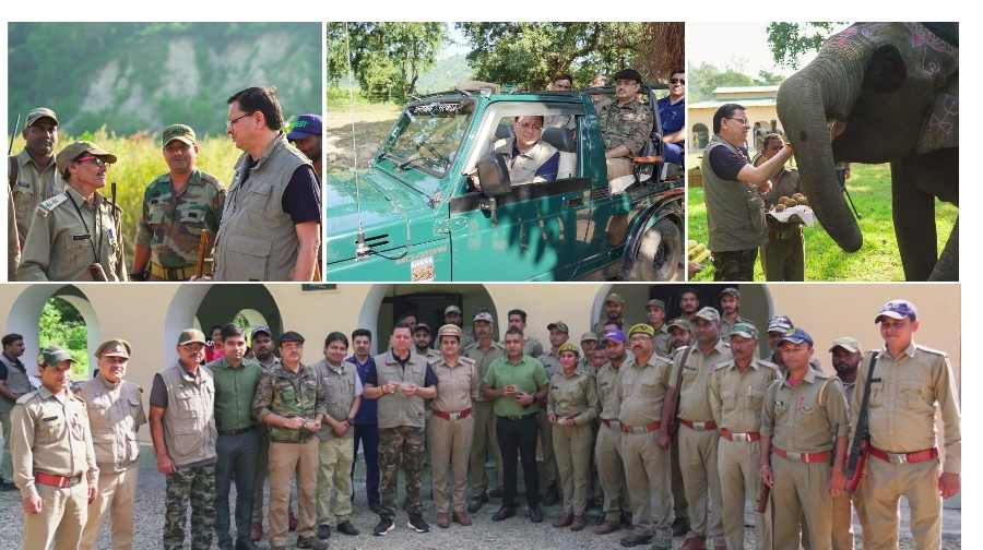 सीएम धामी ने जिम कॉर्बेट टाइगर रिजर्व में की सफारी; पर्यटकों से की बातचीत, कर्मियों का किया उत्साहवर्द्धन