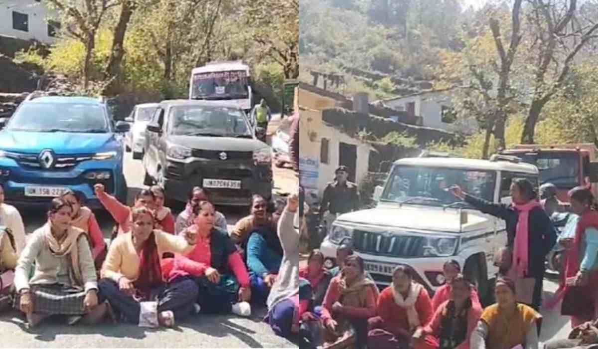 उत्तराखंड : पत्रकार की रिहाई के लिए सड़क पर उतरी महिलाएं