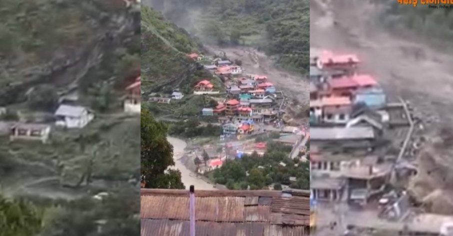 उत्तरकाशी में बादल फटने से उफान पर नदी, धराली क्षेत्र में भीषण तबाही उत्तरकाशी में बादल फटने से उफान पर नदी, धराली क्षेत्र में भीषण तबाही