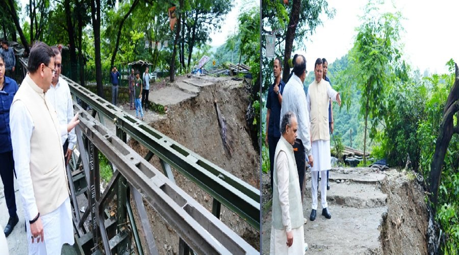 अतिवृष्टि पर सीएम धामी का स्थलीय निरीक्षण, प्रभावित क्षेत्रों में राहत कार्य तेज करने के निर्देश