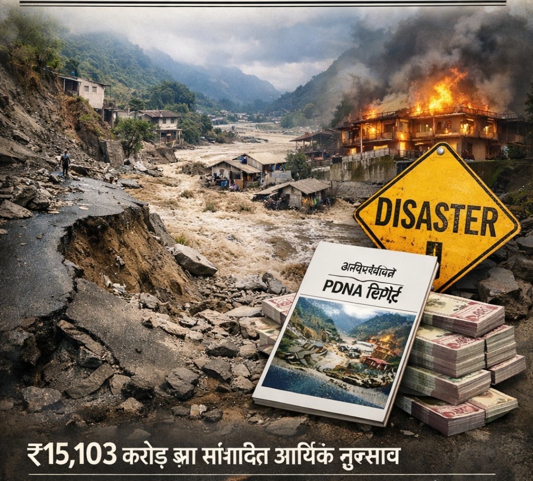 उत्तराखंड ने NDMA को सौंपी PDNA रिपोर्ट: 2025 की आपदाओं से ₹15,103 करोड़ का आर्थिक प्रभाव