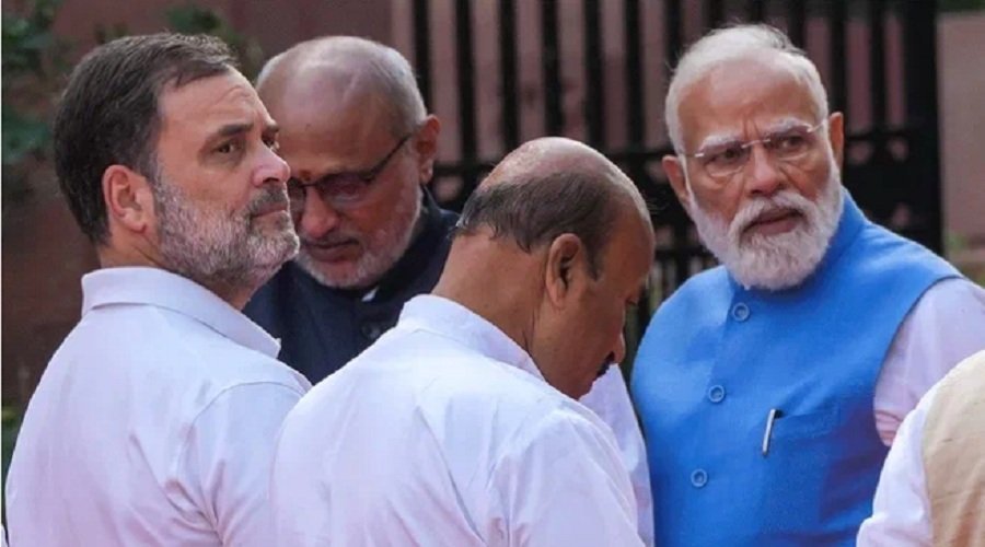 संसद परिसर में दिखी खास तस्वीर: पीएम मोदी और राहुल गांधी के बीच हुई बातचीत संसद परिसर में दिखी खास तस्वीर: पीएम मोदी और राहुल गांधी के बीच हुई बातचीत