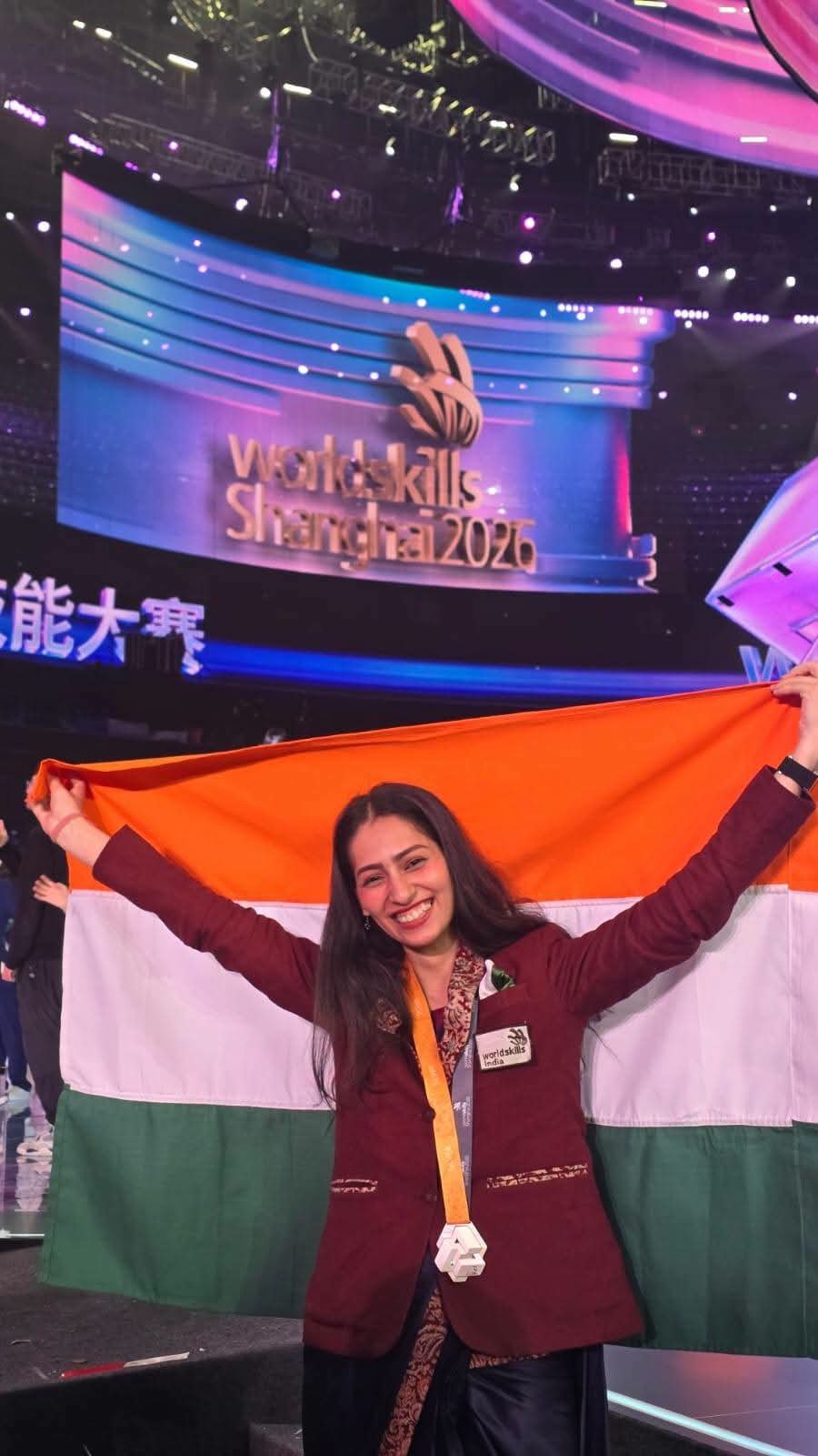 विश्व कौशल प्रतियोगिता में भारत का शानदार प्रदर्शन, चिनियालीसौड़ की रिटेल सेल्स में सानिया जोशी ने देश के लिए जीता सिल्वर
