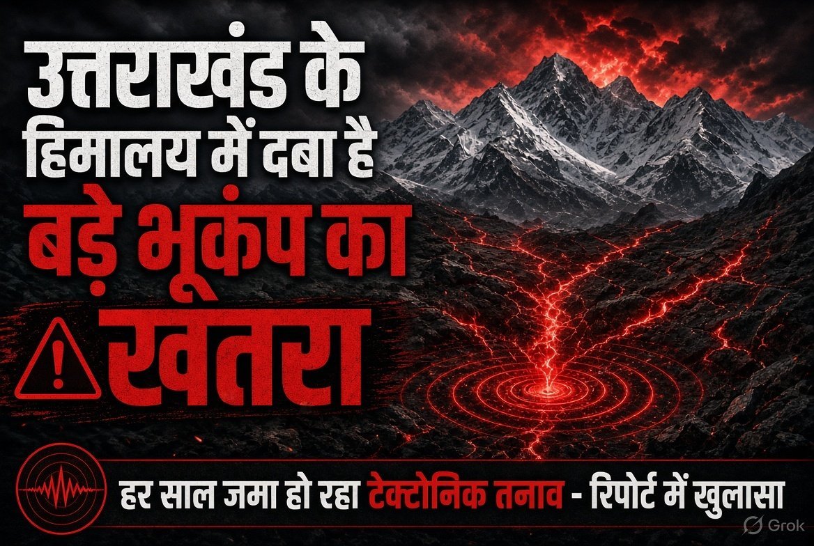 उत्तराखंड के हिमालय में दबा है बड़े भूकंप का खतरा, रिपोर्ट में खुलासा…हर साल जमा हो रहा टेक्टोनिक तनाव